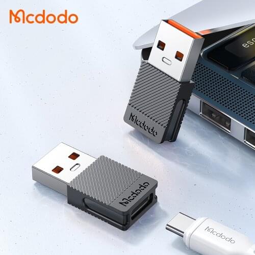 Mcdodo USB C To USB A OTG Adapter Type C Male To Female Data Converter 5A Fast Charging QC4.0 For laptop Phone Headset Connector