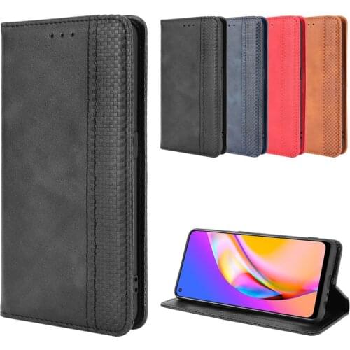 Luxury Retro Slim Leather Flip Cover For Oppo A94 5G Case Wallet Card Stand Magnetic Book Cover For Oppo A94 5G CPH2211 Cases