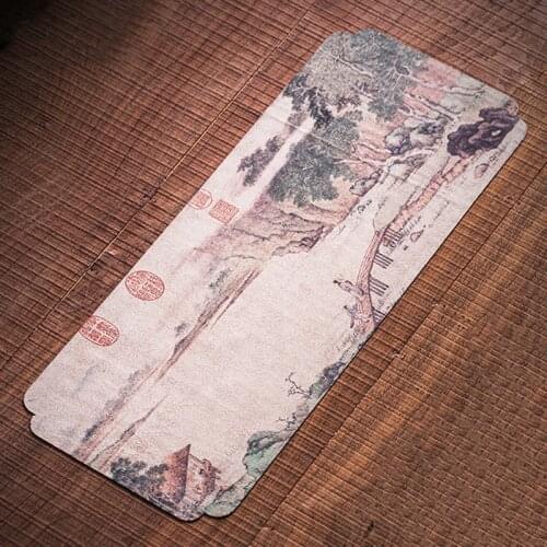 Painted Tea Napkin Suede Tea Towel Vintage Teapot Mat Chinese Kung Fu Tea Set Teaware Accessories Art Table Runner Decor Crafts