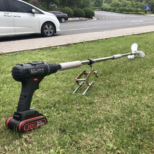 Hand-held electric drill machine outside screw ship propeller inflatable boats plastic outboard engine electric paddle boat