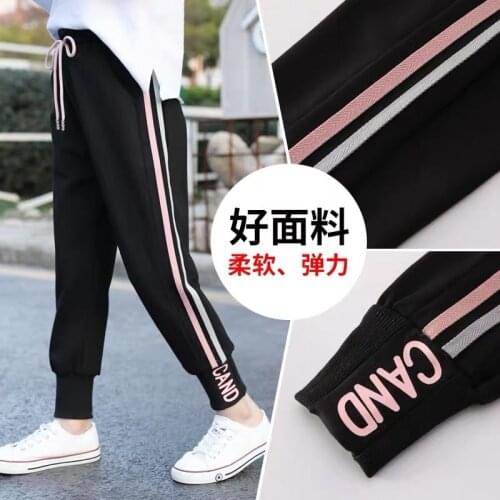 100-160 Cm Spring Autumn Girls Causual Sports Pant Baby Kids Children Toursers