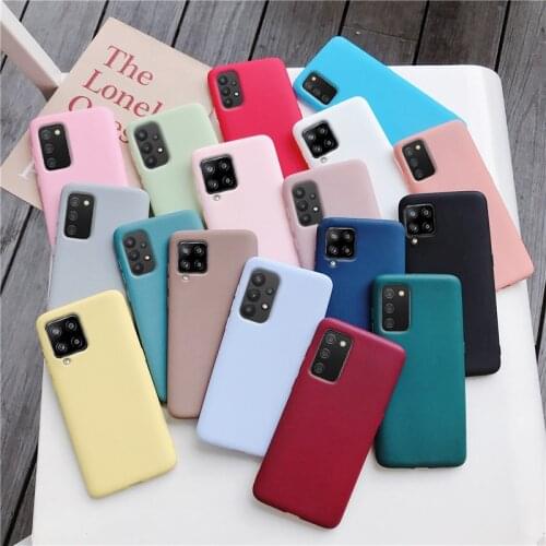 Candy Silicone Phone Case For Samsung Galaxy A52 A72 A32 4G 5G A12 A42 M02S A02S M31s A03s F62 Matte Soft TPU Cover Fundas