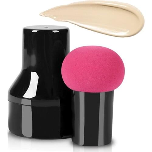 Mushroom Head Makeup Puff Dry Wet Blending Facial Elastic Sponge Powder Puff With Seal Cover Foundation Cosmetic Accessory