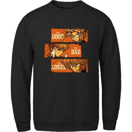 Anime Printing Long Sleeve Mans Sweatshirts Hoodies Autumn Winter Clothing Harajuku Fashion Tracksuits Black Moletom Masculino