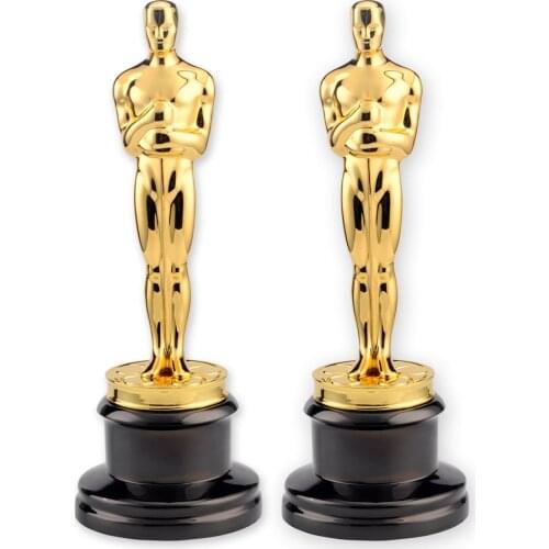 Zinc Alloy Oscar Trophy Awards 1:1 13.5inches 35cm movie trophy Souvenir Collection Modern Home Desk Decoration Accessories Gift