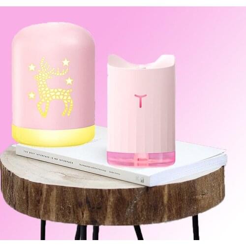 Ultrasonic Mini Air Humidifier 340ML Humidify cup Home Car USB Fogger Mist Maker with LED Night Lamp 2021 New humidifier 40G