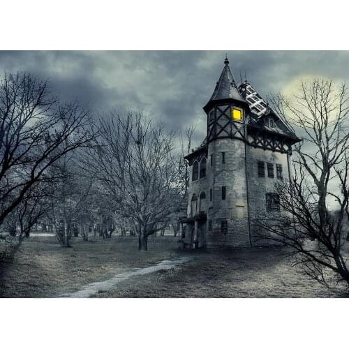 Vintage Castle Withered Trees Photography Background Custom Photo Studio Backdrop for Children Baby Photoshooting Photobooth