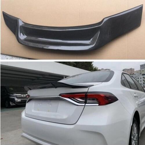 High Quality R STYLE REAL CARBON FIBER REAR TAIL WING TRUNK LIP SPOILER FOR Toyota Corolla 2019 2020 2021