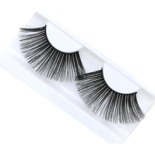 1 pairs Black color plus colorful line of wedding arts exaggerated false eyelashes stage performances necessary KZ054