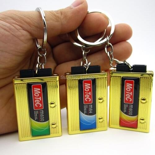 10pcs 3colors Zinc Alloy M800 M600 M84 engine Motec Keyring Auto Part Keychain Key chain ring