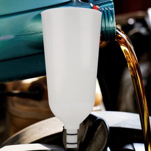 10Pcs/Set Oil Funnel Filling Kit Universal Fast Refueling 8 Adapters ABS White Coolant Funnel Set for Oil Filler Oil Change Tool