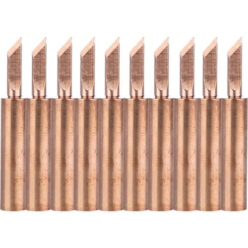 10Pcs/lot Lead-free Soldering Iron Tip 900M-T-SK Copper Replacement Welding Sting Soldering Bit for 936 BGA Rework Station Tools