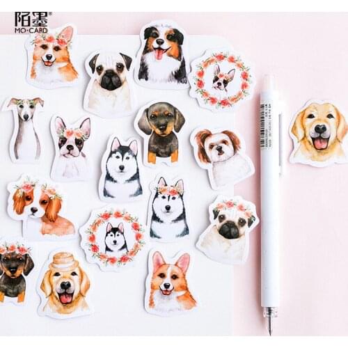 45 Pcs/Pack Cartoon Puppy Dog Paper Sticker Decoration DIY Handbook Sticker Diary Album Stick Label