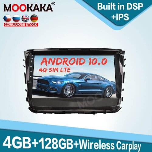 4G SIM LTE Android 10.0 4+128GB Car GPS Navigation Multimedia Player for SsangYong Rexton 2019 2020 Auto Radio Stereo Head Unit