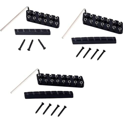 6/7/8 String Headless Guitar Bridge Nut Guitar Fixed Saddle Camel Bone Nut Replacement for Electric Guitar Parts Accessories