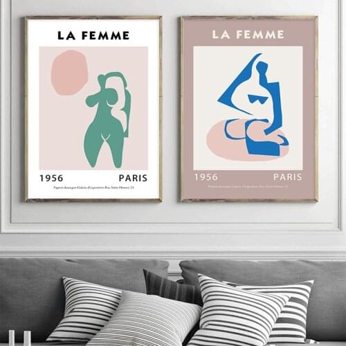 Abstract Canvas Painting Woman Nude Line Print Boho Minimalist Posters Wall Art Decorative Pictures For Living Room Decoration