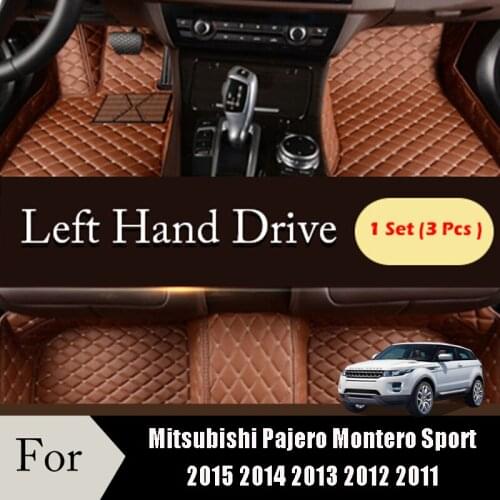 Car Floor Mats For Mitsubishi Pajero Montero Sport 2015 2014 2013 2012 2011 (5 seats) Auto Carpet Waterproof Anti-dirty