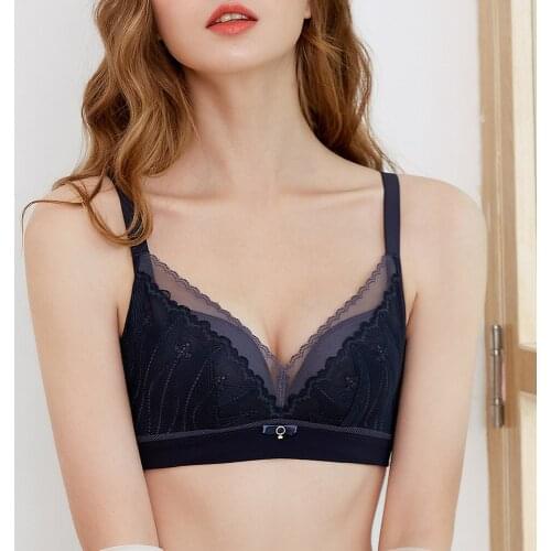 Spring and summer new bone line lace adjustment small chest collection bra Mode color non-underwire underwear girl