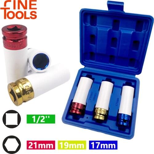 Torque Wrench Universal Sleeve Head Set auto repair manual tool three-piece socket 17/19/21mm Cr-v material hand tools
