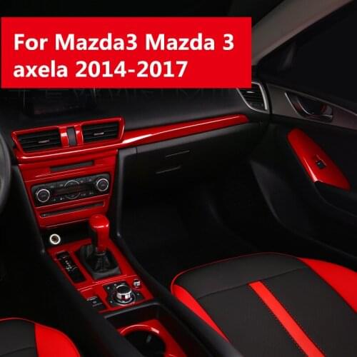 For Mazda3 Mazda 3 axela 2014-2017 Gear Box Decoration Frame Cover Sequins Internal Door button Sticker Accessory