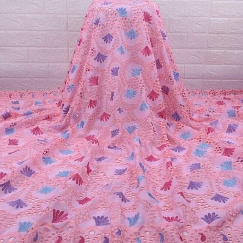 Nigerian Party Wedding Cotton Lace Fabric High Quality African Lace Fabric 5 Yards Swiss Voile In Switzerland With Stones A1764