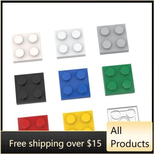 10PCS Bricks DIY Parts 3022 Plate 2x2 Building Blocks DIY Bricks Compatible With Educational Tech Spare Toys Kids Children Gift
