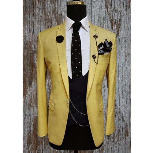 Handsome Groomsmen Notch Lapel Groom Tuxedos Mens Wedding Dress Man Jacket Blazer Prom Dinner (Jacket+Pants+Tie+Vest) A196