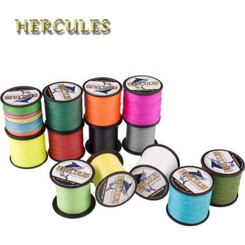 Hercules Fishing Line 300M 4 Strands PE Braided Fishing Line 6-100LB Carp Fishing Cord Peche Fishing Accessories Pesca 13 Colors