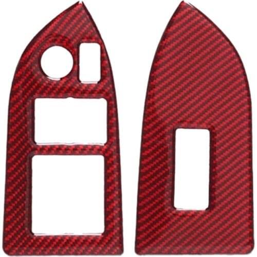Carbon Fiber Small Panel Trim Stickers Window Lifter Control Outdoor Parts Car Accessories for Subaru BRZ 86 13-17 RHD