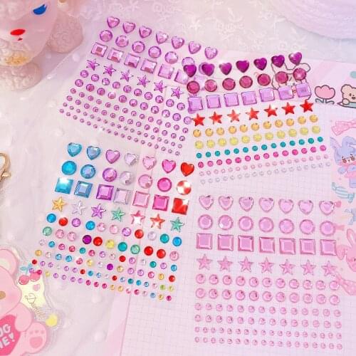 New 3D Kids Gem Stickers, Diamond Sticker, Acrylic Crystal Sticker, DIY, Three Dimensional Rhinestone Decoration for Girls