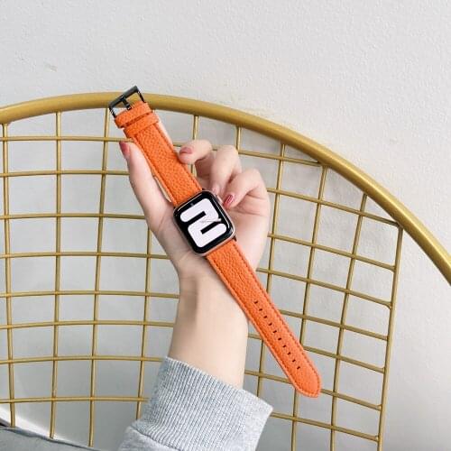 Newest Leather Wristband Belt for iWatch Band Series se 6 5 4 3 Bracelet for Apple Watch Accessories Strap 40mm 44mm 38mm 42mm