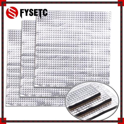 1PC 200/300/350/400mm Foil Self-adhesive Insulation Cotton Heat Insulation Cotton 10mm Thickness 3D Printer Heating Bed Sticker