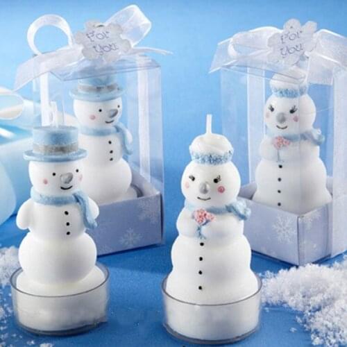Silicone Mold Christmas Snowman Candle Lovely Girl& Boy Snow-baby Fondant Mold Moulds Rubber for Cake Decorations PRZY 001