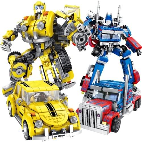 Compatible Transformation Toys Hornet Optimus Mecha Robot Sets Prime Building Blocks Model Kids Toys City Truck Car Racer