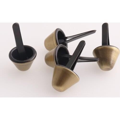 Bronze Purse Feet Rivets Studs Nailheads 15mm Metal Cone Spots Pierced for Purse Handbag Leather DIY Crafts