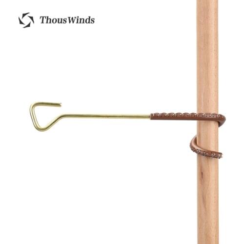 Thous Winds Outdoor Brass Cowhide Hook Tent Canopy Pole Camp Column Hook Lighting Lamps Lantern Hook Lamp Stand