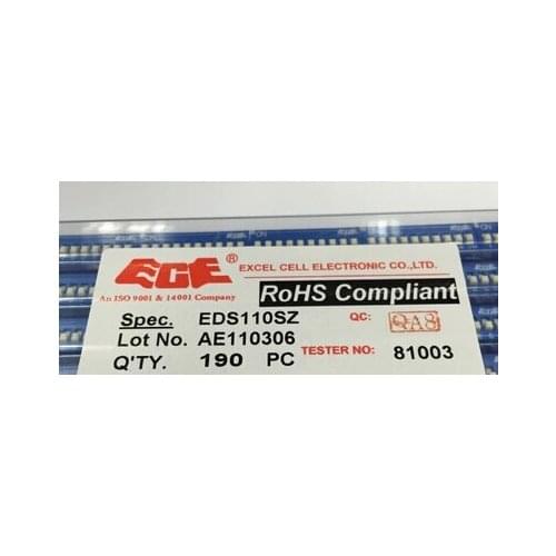 100% Original EDS110 EDS110S 10P 2.54mm Blue DIP Switch EDS110SZ x 100PCS