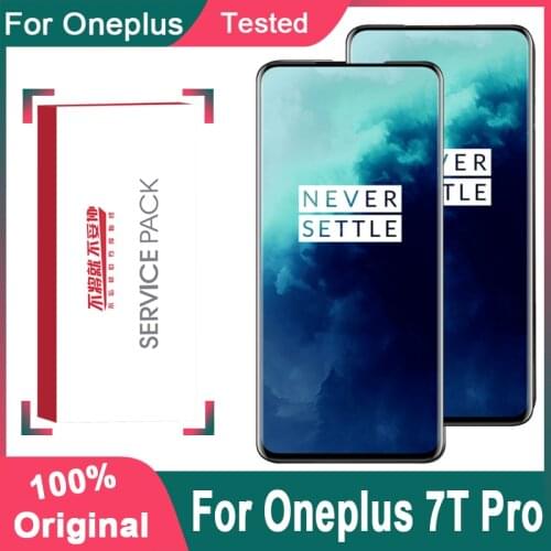 100% Original 6.67" AMOLED Display For OnePlus 7T Pro LCD Display Touch Screen Digitizer Assembly For One Plus 7T Pro Screen