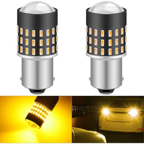 2pcs 1156 BA15S led Canbus Turn Signal Parking Lights P21W LED Daytime Running Light bulbs DRL Lamps White Red Amber Blue 12V