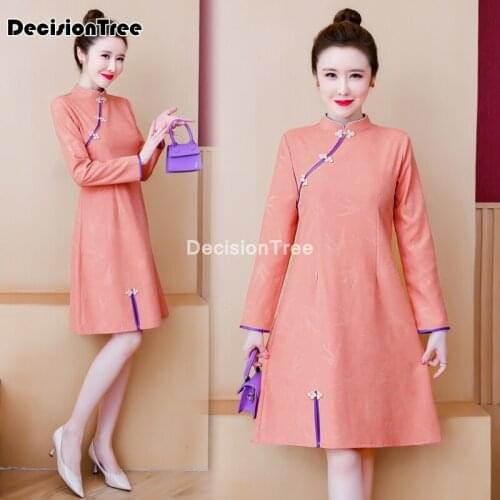 2021 chinese dress cheongsam dresses vintage qi pao women formal long dress print flower qipao chinese wedding dress party dress