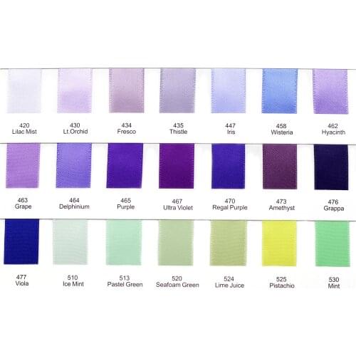 6mm 10mm 25mm 50mm silk solid double face satin ribbon cheap satin ribbon handmade hair ties wedding decoration 100 yds 196color