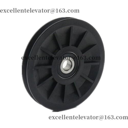 90*11*6200 90x11x6200 Elevator Landing Door Steel Wire Rope Roller Nylon For 3mm Steel Wire Rope