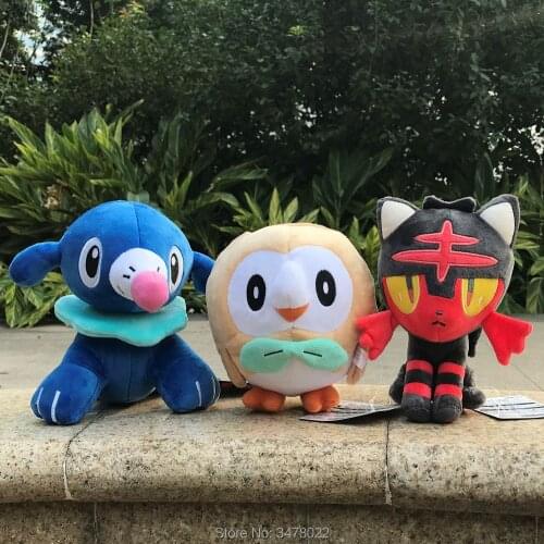 Anime Plush Toys Popplio Litten Rowlet Toy Stuffed Animal Cartoon Doll With Tag