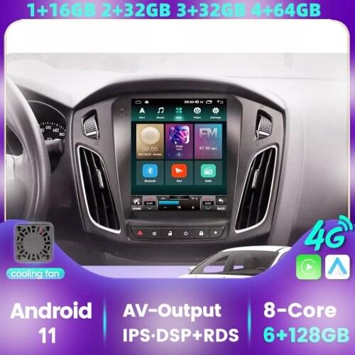 For Ford Focus 3 Mk 3 2011 - 2019 Tesla Style Screen Car Radio Multimedia Video Player Navigation GPS Android No 2din 2 Din RDS