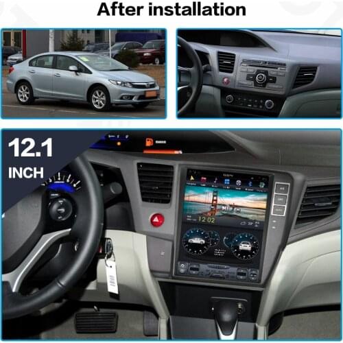 Aotsr Android 7.1 Tesla Car GPS navigation For Honda Civic 2012-2015 video player multimedia stereo Satnav one din radio