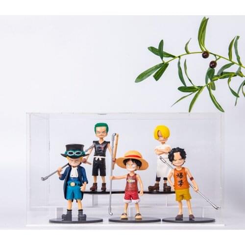 BANDAI One Piece Action Figure Peripheral Q Version Nami Luffy Chopper Ace Full Set of Gift Collection Ornament Model Toys