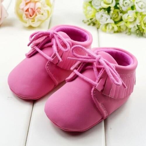 New First Walkers Solid Soft Sole Cotton Fabric Winter Crib Toddler Tassel Spring And Autumn Short Boots For Baby Shoes