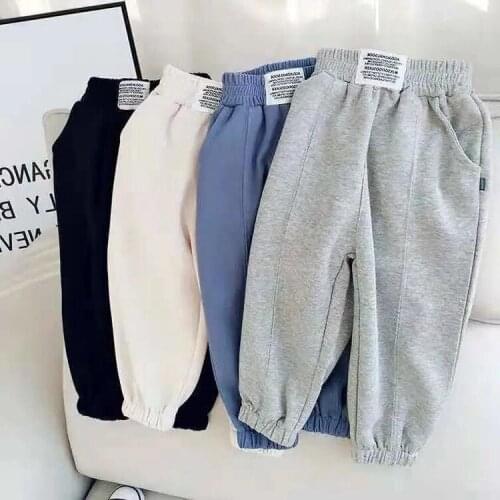 Childrens Clothing New 2021 Spring and Autumn Korean Baby Boys and Girls Loose Sweatpants Childrens Baby Nursery Trousers Pant