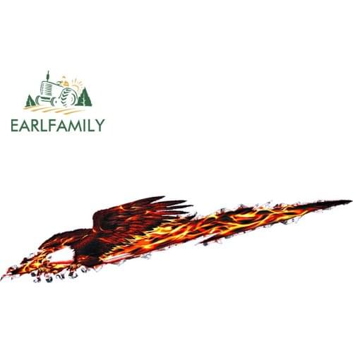 EARLFAMILY 13cm x 3.2cm 3D EAGLE SIDE TEAR Scratch Stripe Torn Metal Claw Marks Car Stickers Vinyl Bumper Decal Cover Scratches