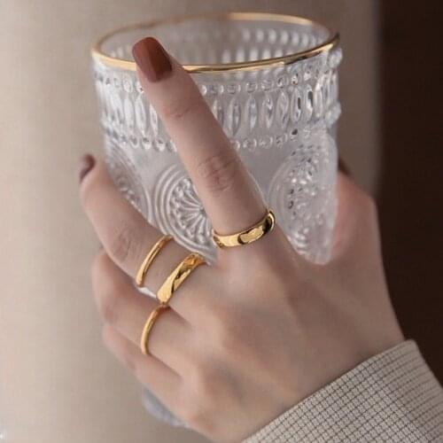 2021 Womens Jewelry Trend Tarnish Free 9 Sizes Polished 18K Gold Rings Silver Rings For Girls Stainless Steel Jewelry For Women